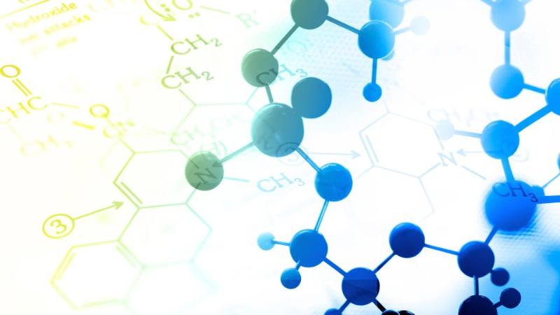 atoms on a white background